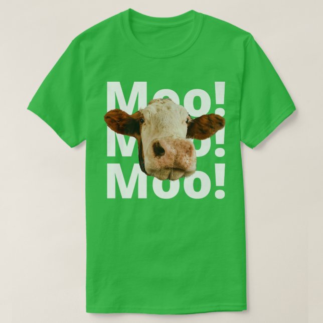 Camiseta Engraçado Farmer, Moo Cow, eu gosto muito de coco (Frente do Design)
