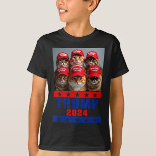 Camiseta Engraçado Fazer Os Gatos Salvarem Novamente Trump 