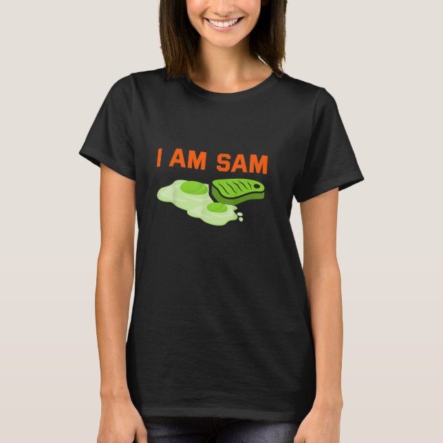 Camiseta Engraçado Feed Green Ham e Ovos Dias Eu Sou Sam (Frente)