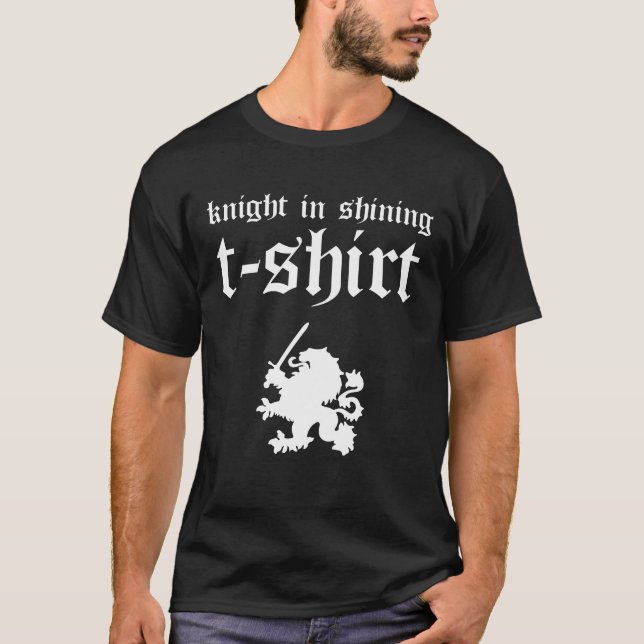Camiseta Engraçado Feira Renascentista Cavaleiro Heráldico  (Frente)
