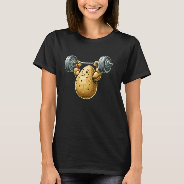 Camiseta Engraçado Feitiço de Batata Trabalho de arte Funny (Frente)