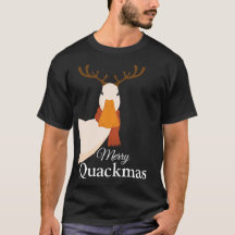 Engraçado Feliz de pato de Natal Quackmas Deer