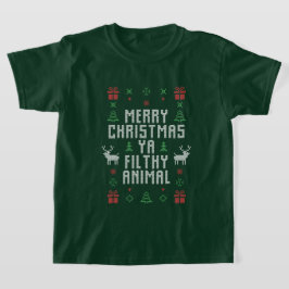 Camiseta Engraçado Feliz Natal imundo arte das palavras ani