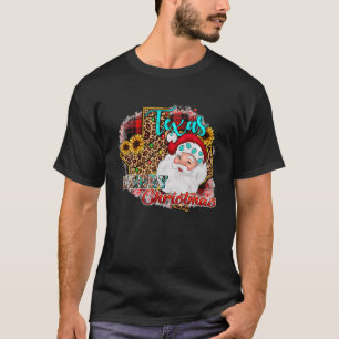 Camiseta Engraçado Feliz Natal Texas Cowgirl Papais noeis 