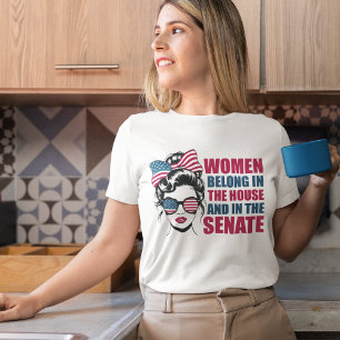 Camiseta Engraçado feminista americano citando mulheres pol