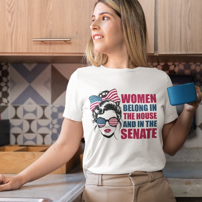 Camiseta Engraçado feminista americano citando mulheres pol (Criador carregado)