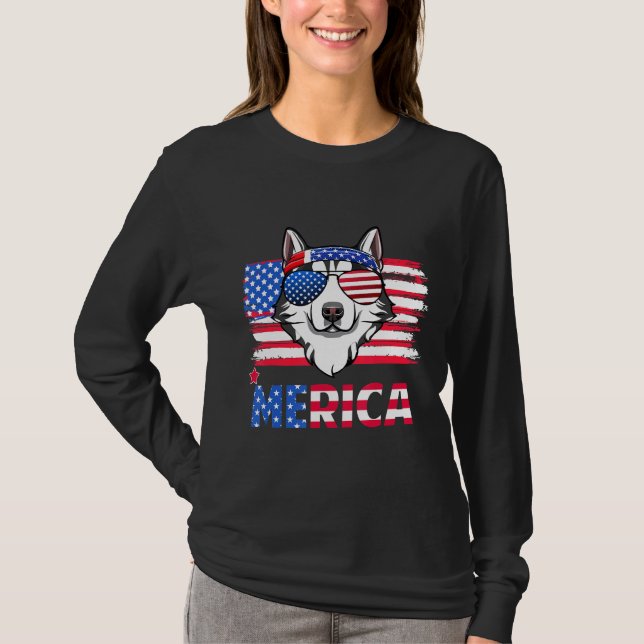 Camiseta Engraçado Ficar Com A Rouco Mãe Merica 4 De Julho (Frente)