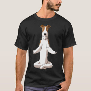 Camiseta Engraçado Fio De Cão Yoga Do Terrier