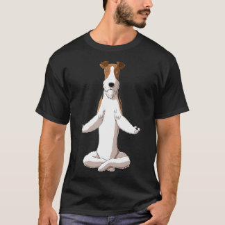 Camiseta Engraçado Fio De Cão Yoga Do Terrier