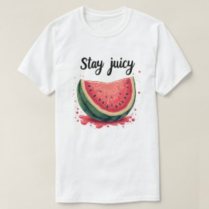 Camiseta Engraçado "Fique Suculento" Melancia Verão