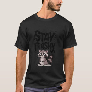 Camiseta Engraçado Fique Trashy Raccoon Amantes Retro Vinta