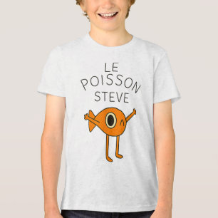 Camiseta Engraçado Fish Le Poisson Steve Para Crianças Home