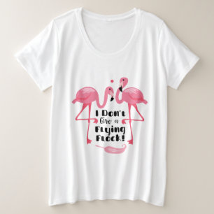 Camiseta Engraçado Flamingo Humor - Eu não dou um rebanho v
