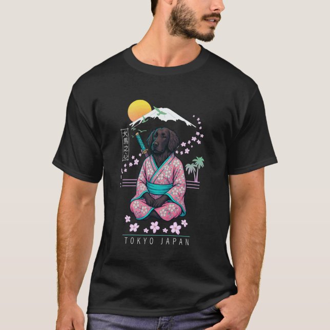 Camiseta Engraçado Flat-Coated Retriever Flatcoat Flattie (Frente)