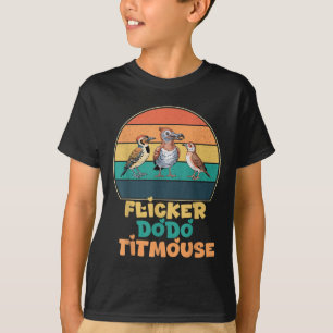Camiseta Engraçado Flicker Dodo Titmouse Bird Watch Nature 