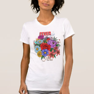 Camiseta Engraçado "Flora de Febre" Design de Flor Médica