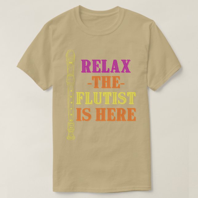 Camiseta Engraçado Flutista Citação Música Dotada Flute (Frente do Design)