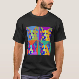 Camiseta Engraçado Fofo Corgi Pop Art Pembroke Welsh Corgi
