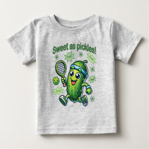 Camiseta Engraçado Fofo Doce como Picles Pickleball