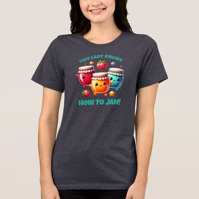 Camiseta Engraçado Fofo Essa Mulher Sabe Fazer Geléia! (Frente)