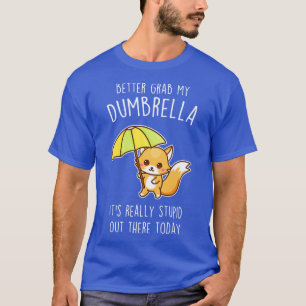 Camiseta Engraçado Fox Umbrella