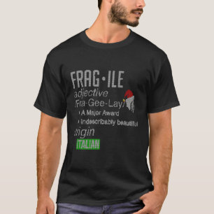 Camiseta Engraçado Frágil Definição De Knit Feio Para O Nat