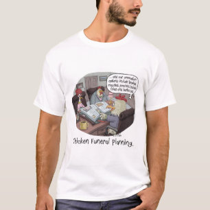 Camiseta Engraçado Frango Funeral Planejamento com galinha