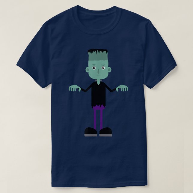Camiseta Engraçado Frankenstein Halloween 2490 (Frente do Design)