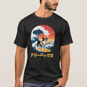 Camiseta Engraçado Fronteira Collie Japonês Kanagawa Cão