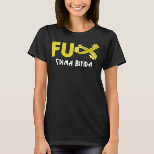 Camiseta engraçado fu spina bifida para o guerreiro spina b