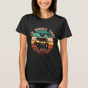Camiseta Engraçado Fumar Aquele Churrasco Engraçado Retro G