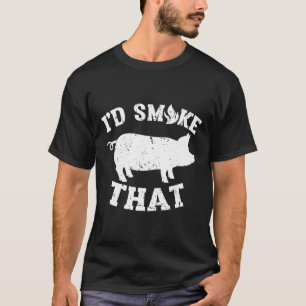 Camiseta Engraçado Fumar Aquele Porco Vintage Barbeque