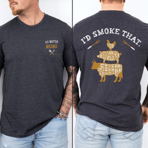 Camiseta Engraçado Fumar Esse Pai De Nome Personalizado Cam