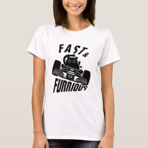 Camiseta Engraçado FURRurioso gato dirigindo carro
