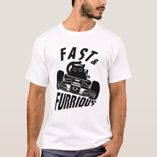 Camiseta Engraçado FURRurioso gato dirigindo carro