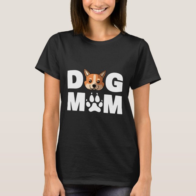 Camiseta Engraçado Galsh Corgi Mãe Amor R (Frente)