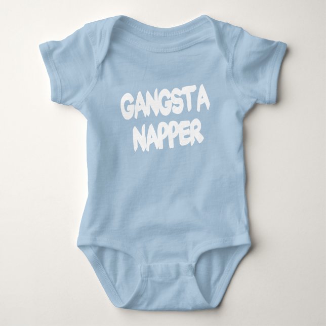 Camiseta Engraçado Gangsta Napper (Frente)