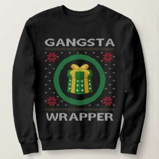 Camiseta Engraçado Gangsta Wrapper no Natal