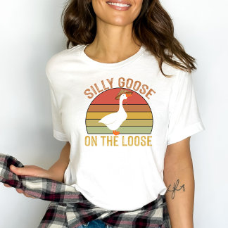 Camiseta Engraçado ganso do Bobo Sunset no Perdido