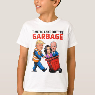 Camiseta Engraçado Garbyge Para Trump 2024 - Hora De Sair