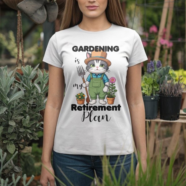 Camiseta Engraçado Gardening dizendo gato (Criador carregado)