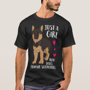 Camiseta Engraçado Garota De Cachorro Só Uma Garota Que Ama