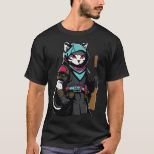 Camiseta Engraçado Gatinho de Gun Meme Rifle Lover
