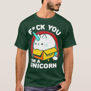 Camiseta Engraçado Gatinho do Unicórnio, numa caixa