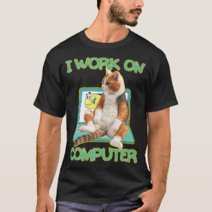 Camiseta Engraçado Gatinho e Ciência da Computação Kitten P