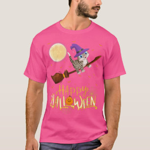 Camiseta Engraçado, gato Bengal, bruxa, picou o gato Bengal
