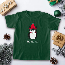 Camiseta Engraçado Gato Catmas Humor Natal