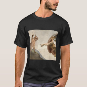 Camiseta Engraçado Gato Criação De Adão Meme Jesus