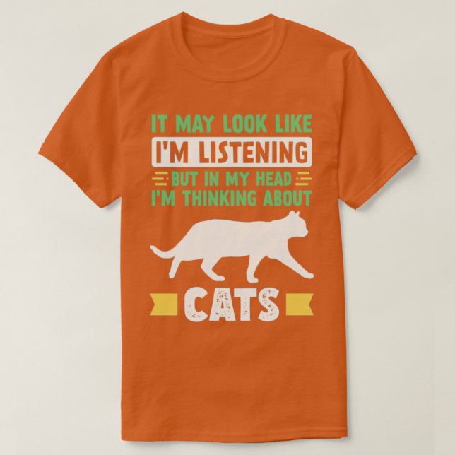Camiseta Engraçado Gato Lover (Frente do Design)