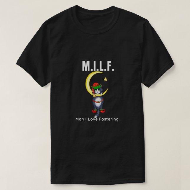 Camiseta Engraçado Gato Mãe Pun Acrônimo Natal Xmas De (Frente do Design)